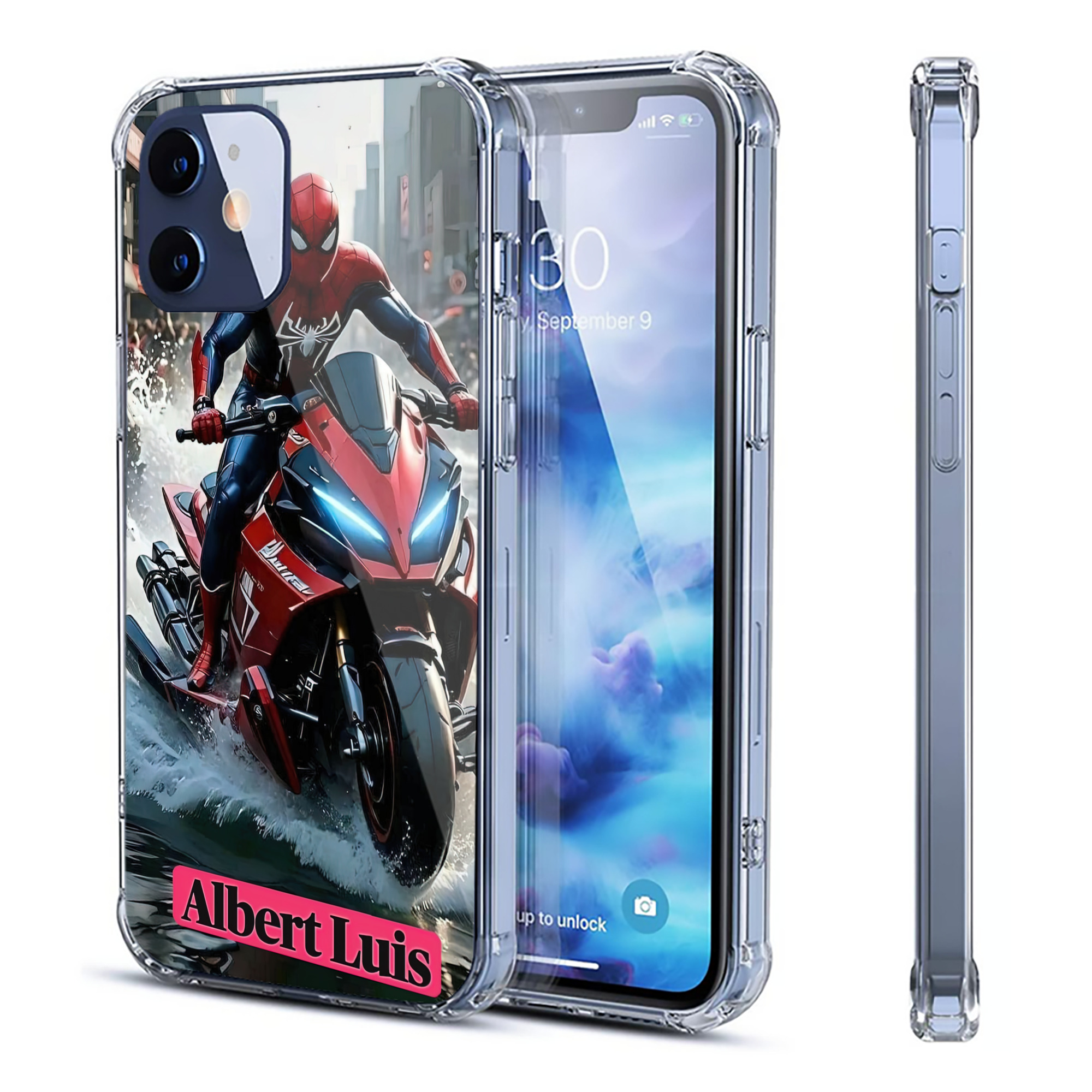 （画像用） Spider Man スパイダーマン 【iPhone 12シリーズ対応】透明スマホケース（クリアソフトケース）